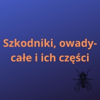 Szkodniki, owady- całe i ich części